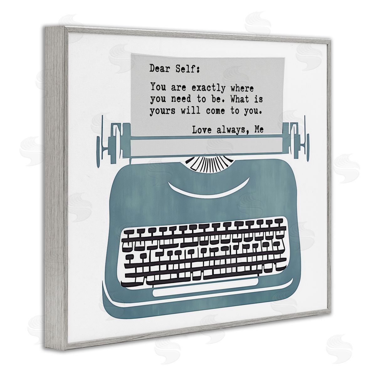 Annabelle Hall Inspirational Typewriter Note to Self Canvas Wall Art Print