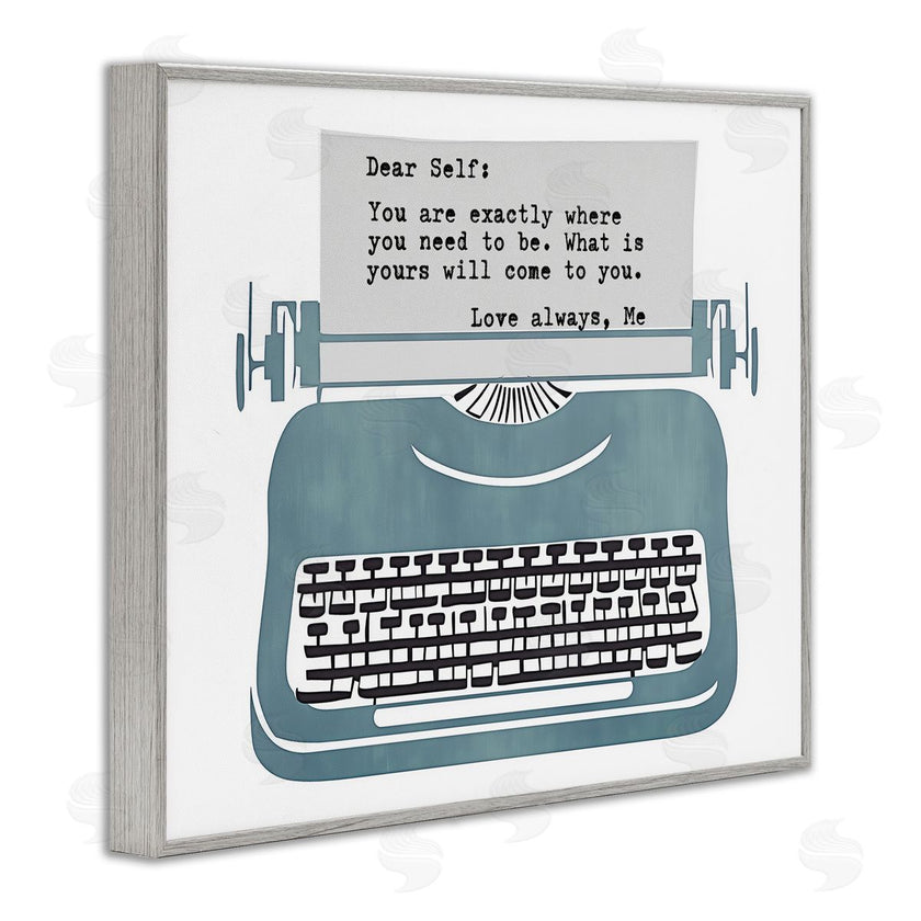 Annabelle Hall | Inspirational Typewriter Note to Self