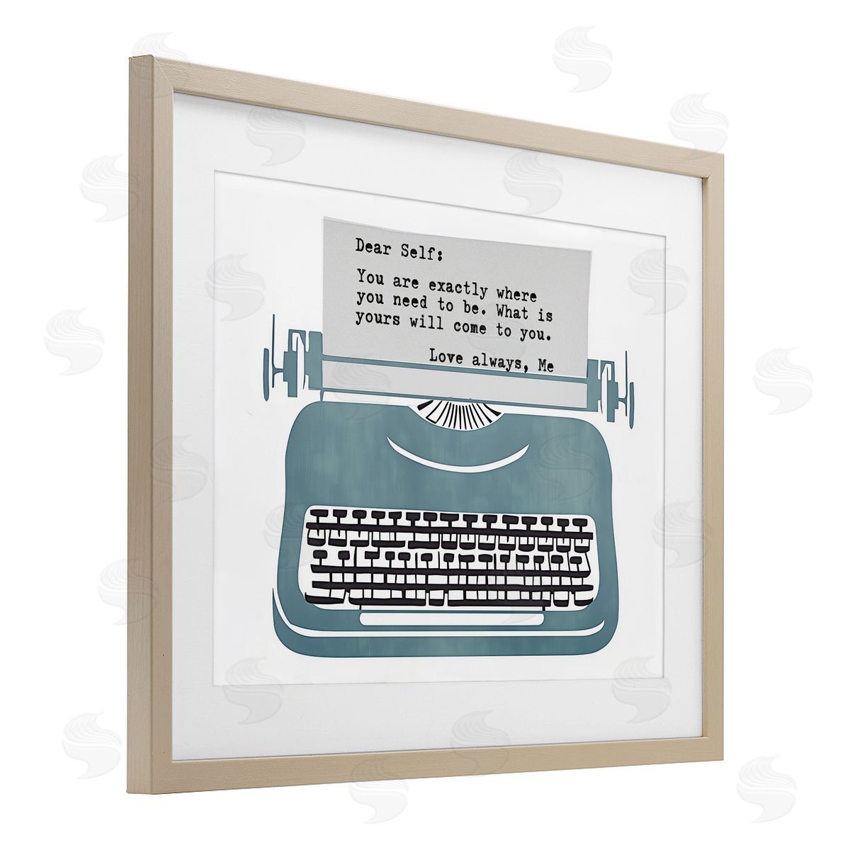 Annabelle Hall Inspirational Typewriter Note to Self Canvas Wall Art Print