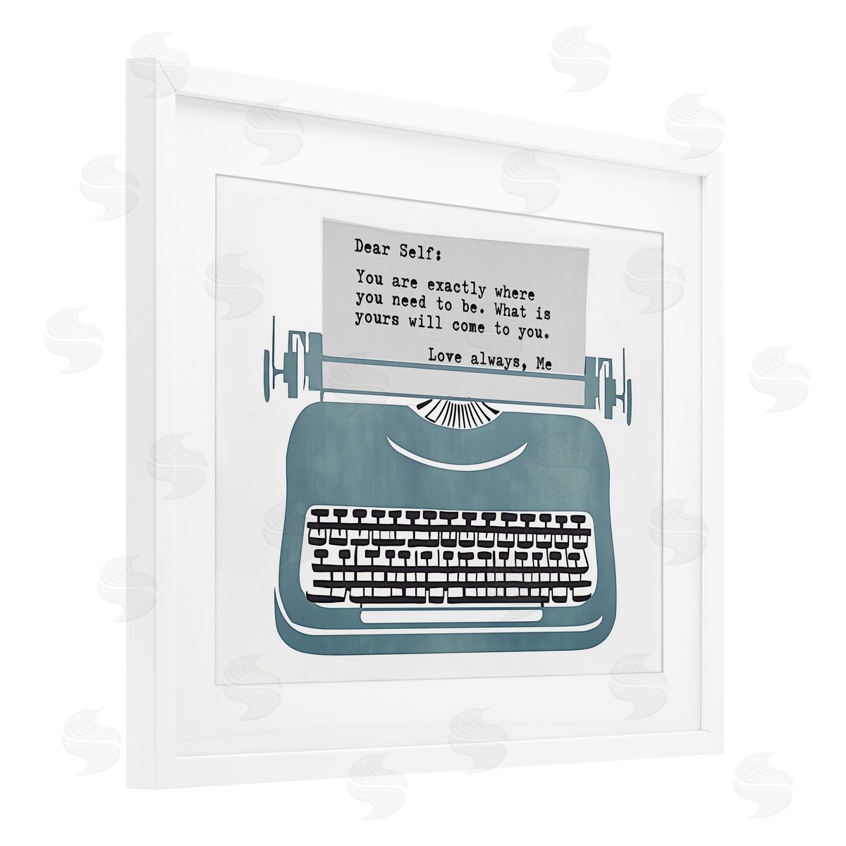 Annabelle Hall Inspirational Typewriter Note to Self Canvas Wall Art Print