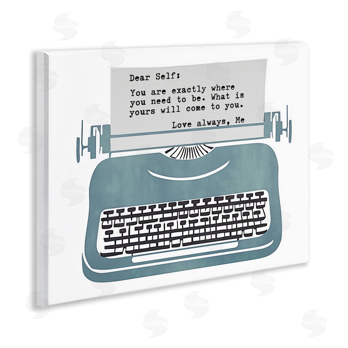 Annabelle Hall Inspirational Typewriter Note to Self Canvas Wall Art Print