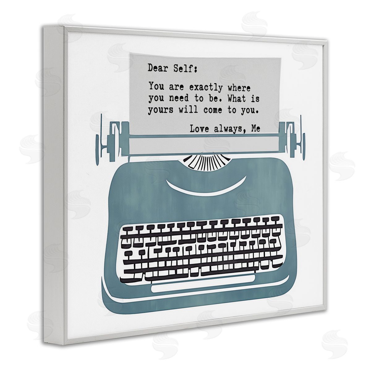 Annabelle Hall Inspirational Typewriter Note to Self Canvas Wall Art Print