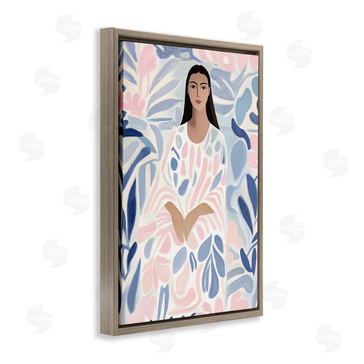 Annabelle Hall Pastel Portrait Knowing Canvas Wall Art Print