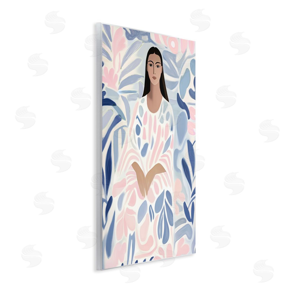 Annabelle Hall Pastel Portrait Knowing Canvas Wall Art Print