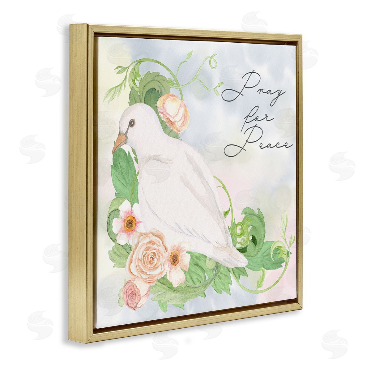 Lee Ann Sanders Pray For Peace Dove Canvas Wall Art Print