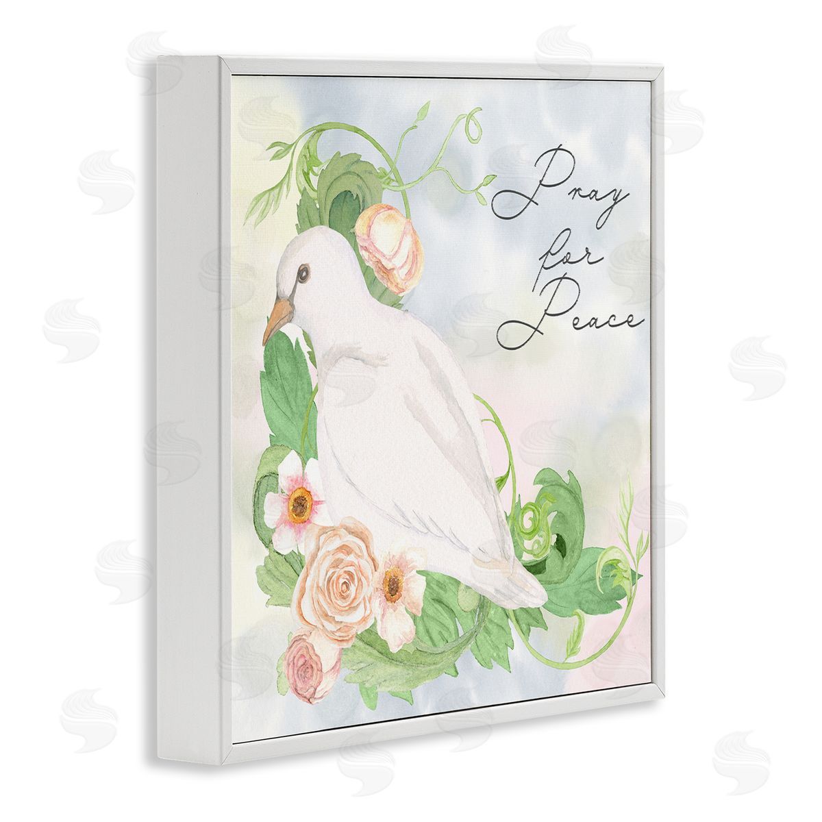 Lee Ann Sanders Pray For Peace Dove Canvas Wall Art Print