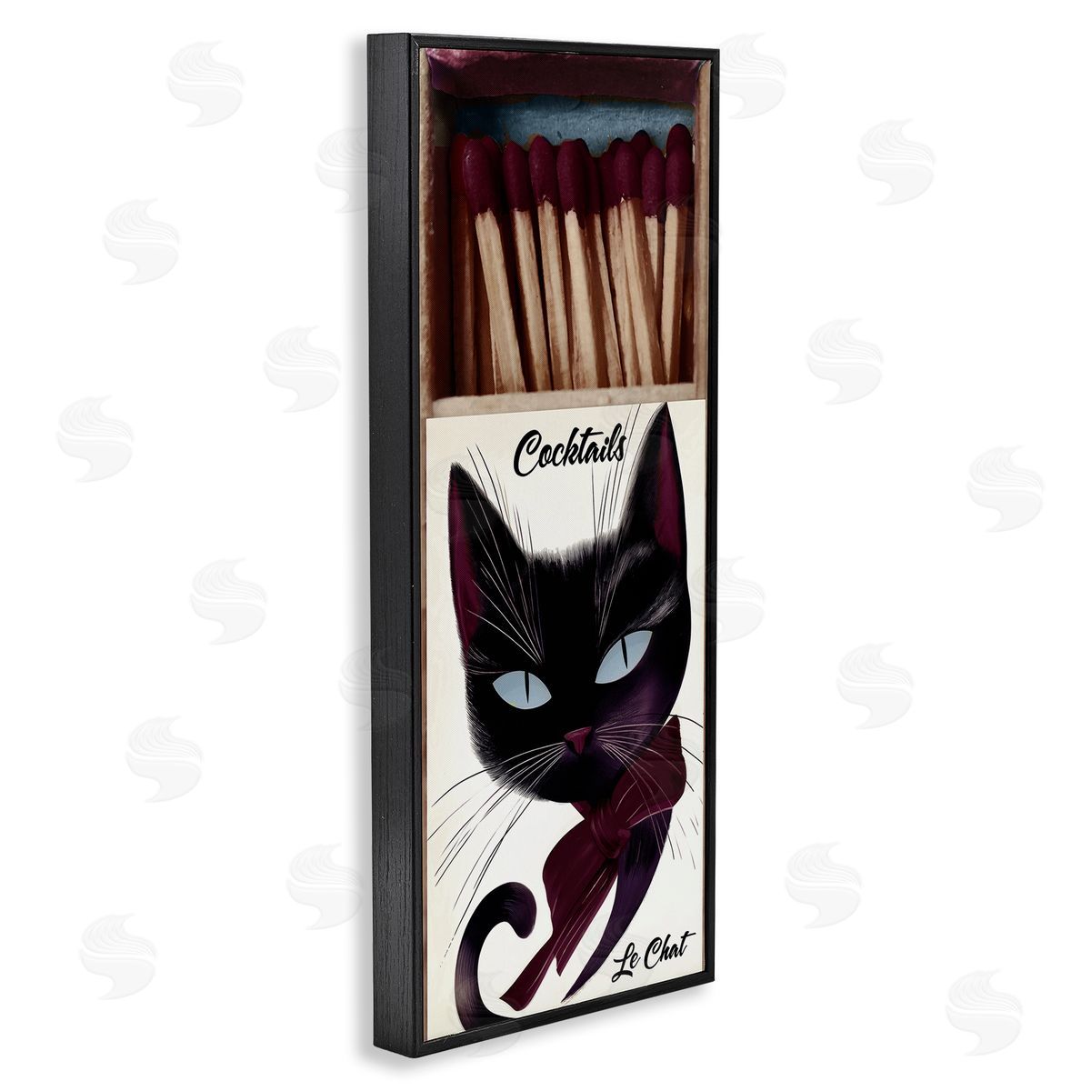 Annabelle Hall Retro Cat Matchbox Canvas Wall Art Print