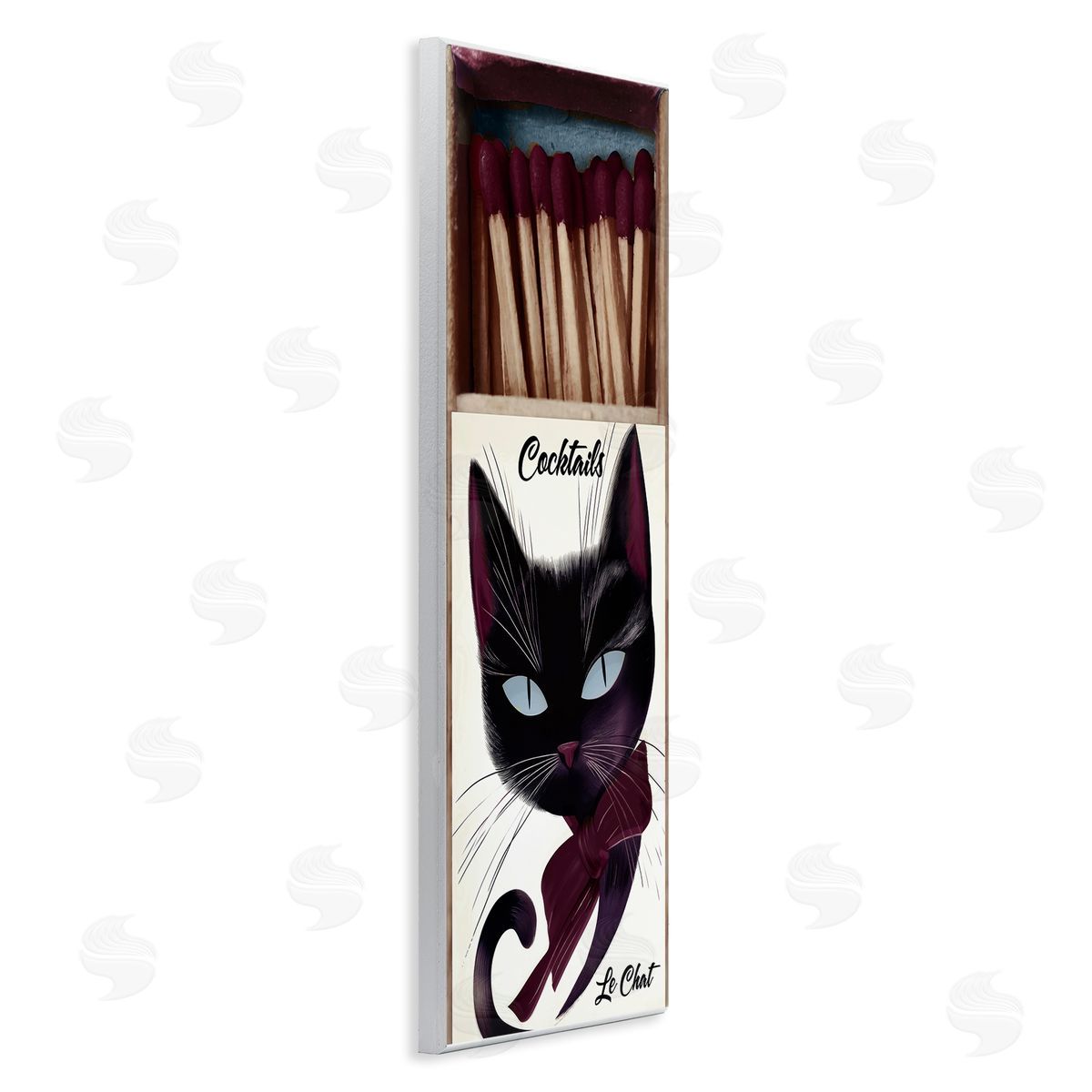Annabelle Hall Retro Cat Matchbox Canvas Wall Art Print