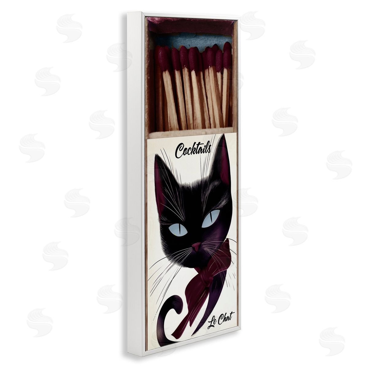 Annabelle Hall Retro Cat Matchbox Canvas Wall Art Print