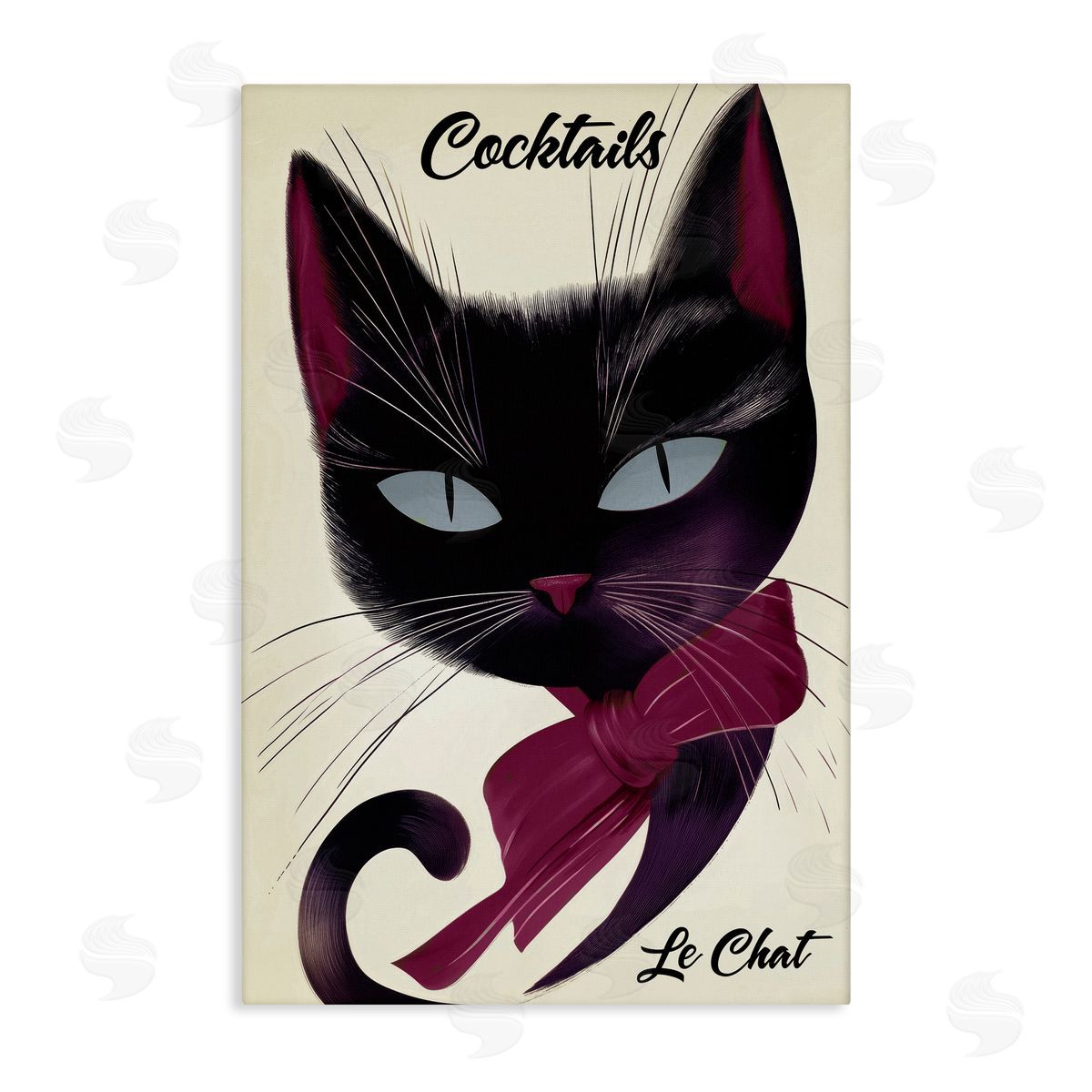 Annabelle Hall Cocktails Le Chat Poster Canvas Wall Art Print