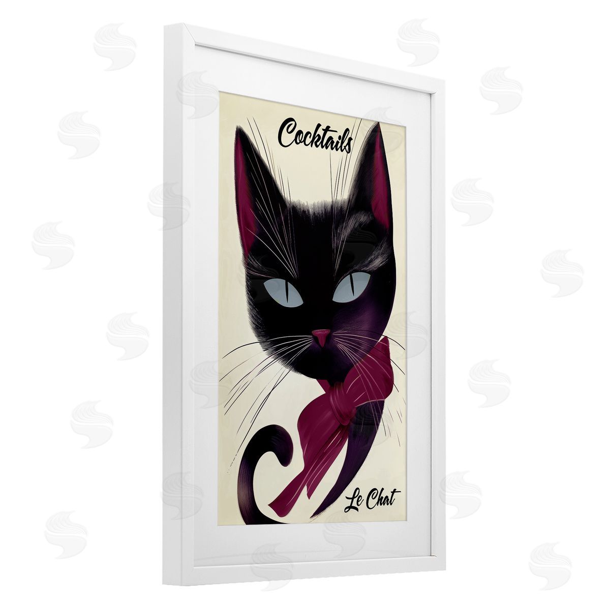 Annabelle Hall Cocktails Le Chat Poster Canvas Wall Art Print