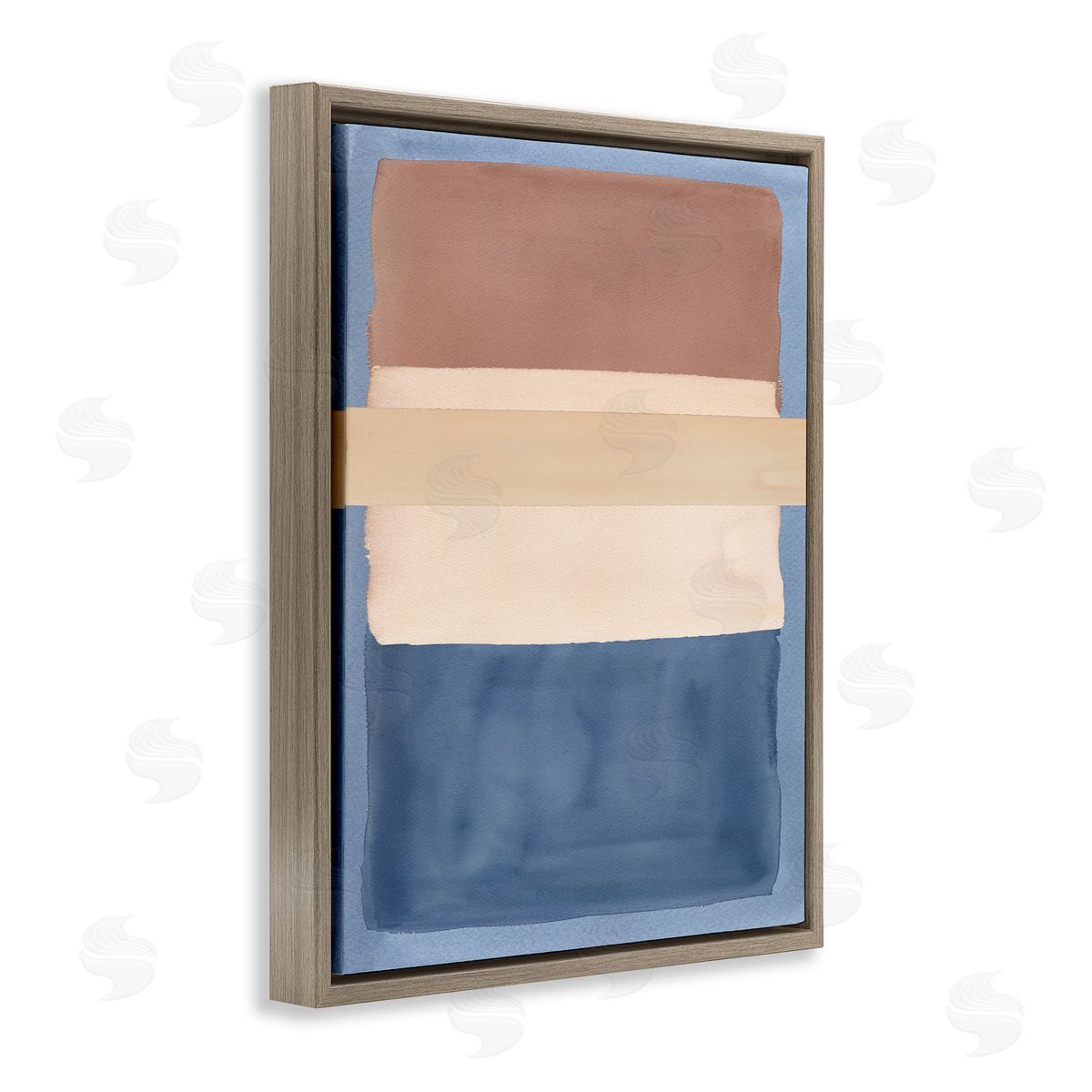 Nina Jacobs Fun With Blue & Brown Canvas Wall Art Print