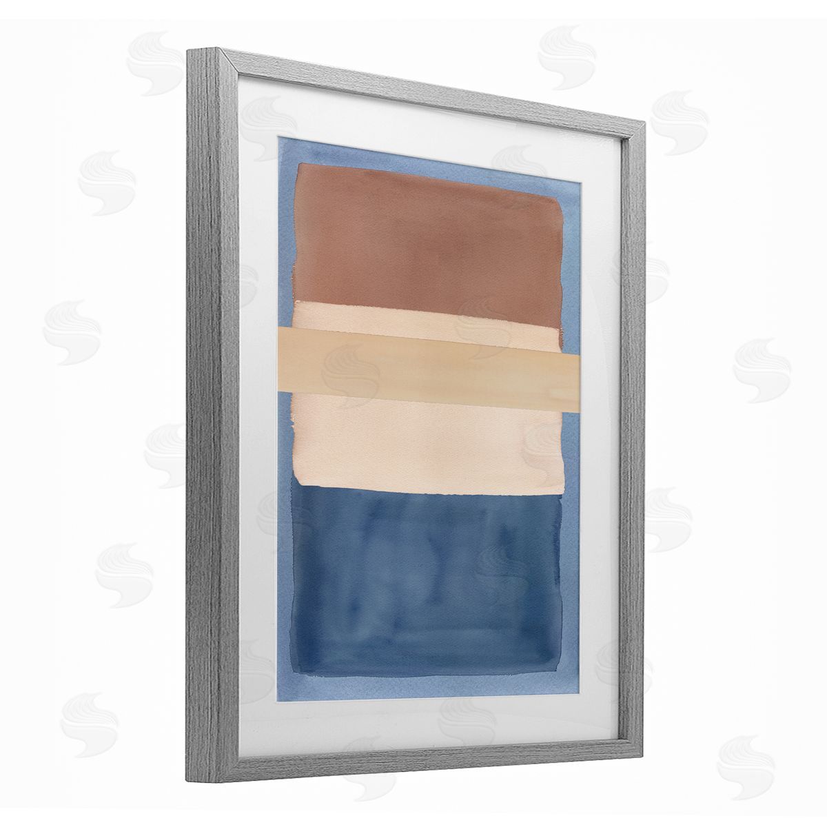 Nina Jacobs Fun With Blue & Brown Canvas Wall Art Print