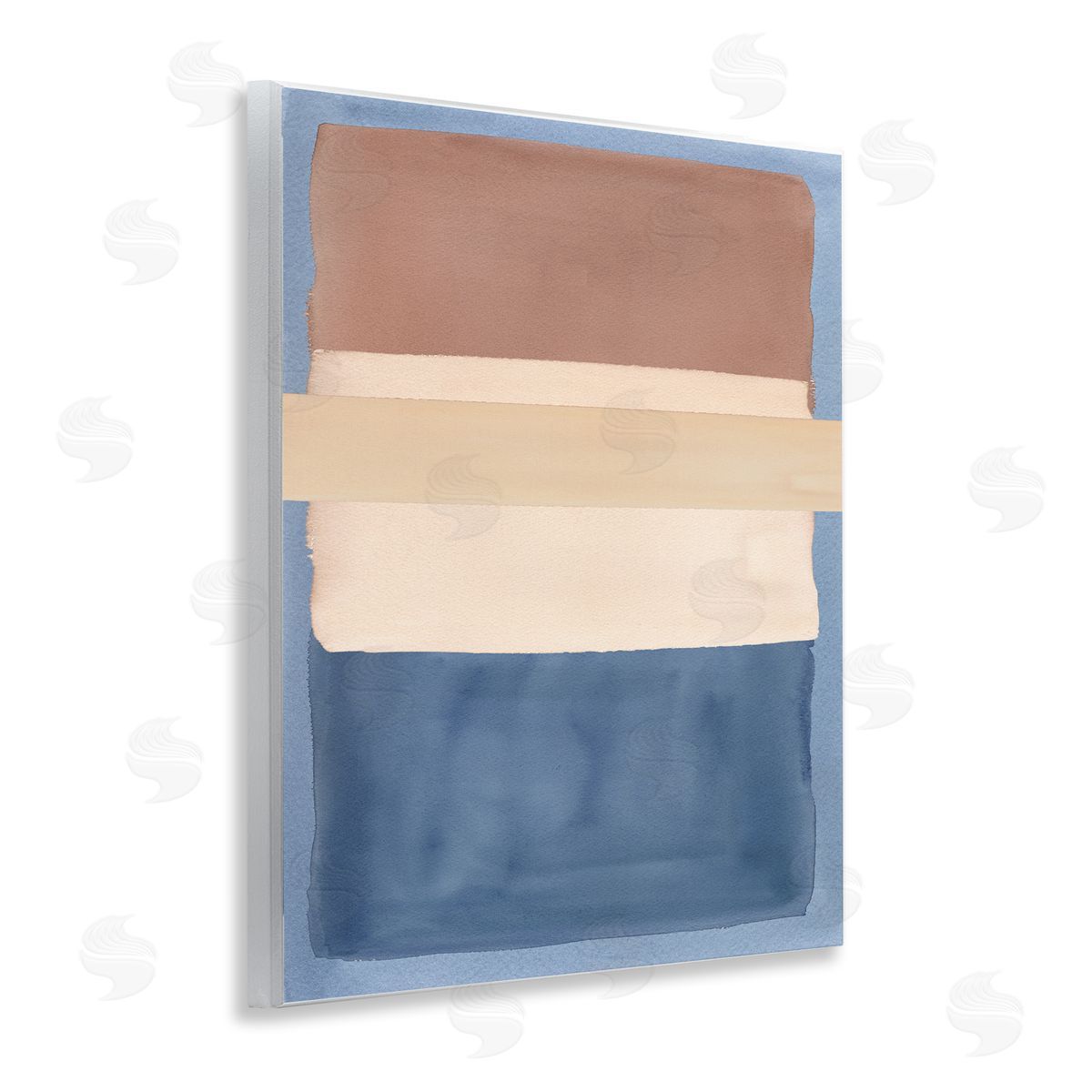 Nina Jacobs Fun With Blue & Brown Canvas Wall Art Print