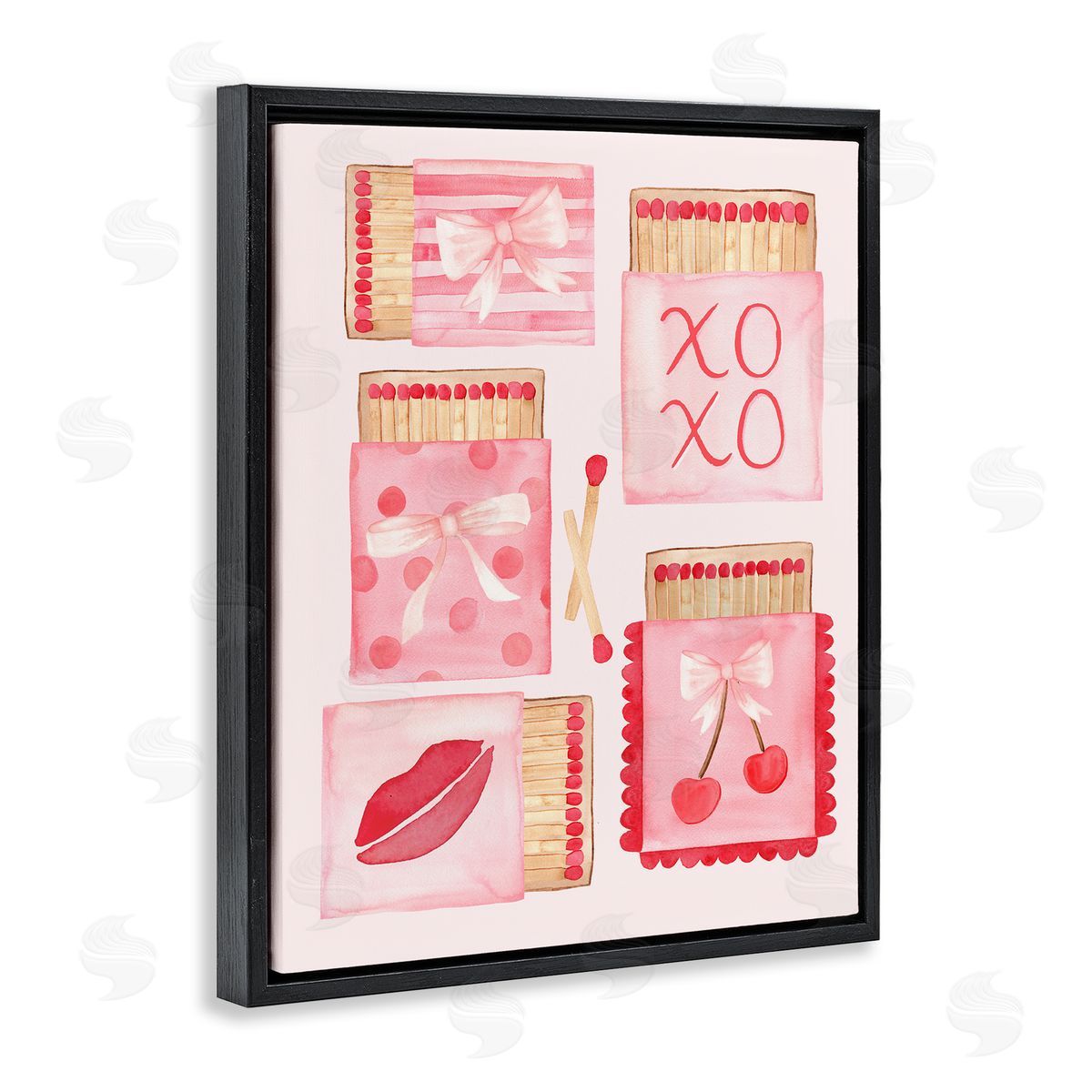 Nina Jacobs Pink Glam Matchbook Composition Canvas Wall Art Print