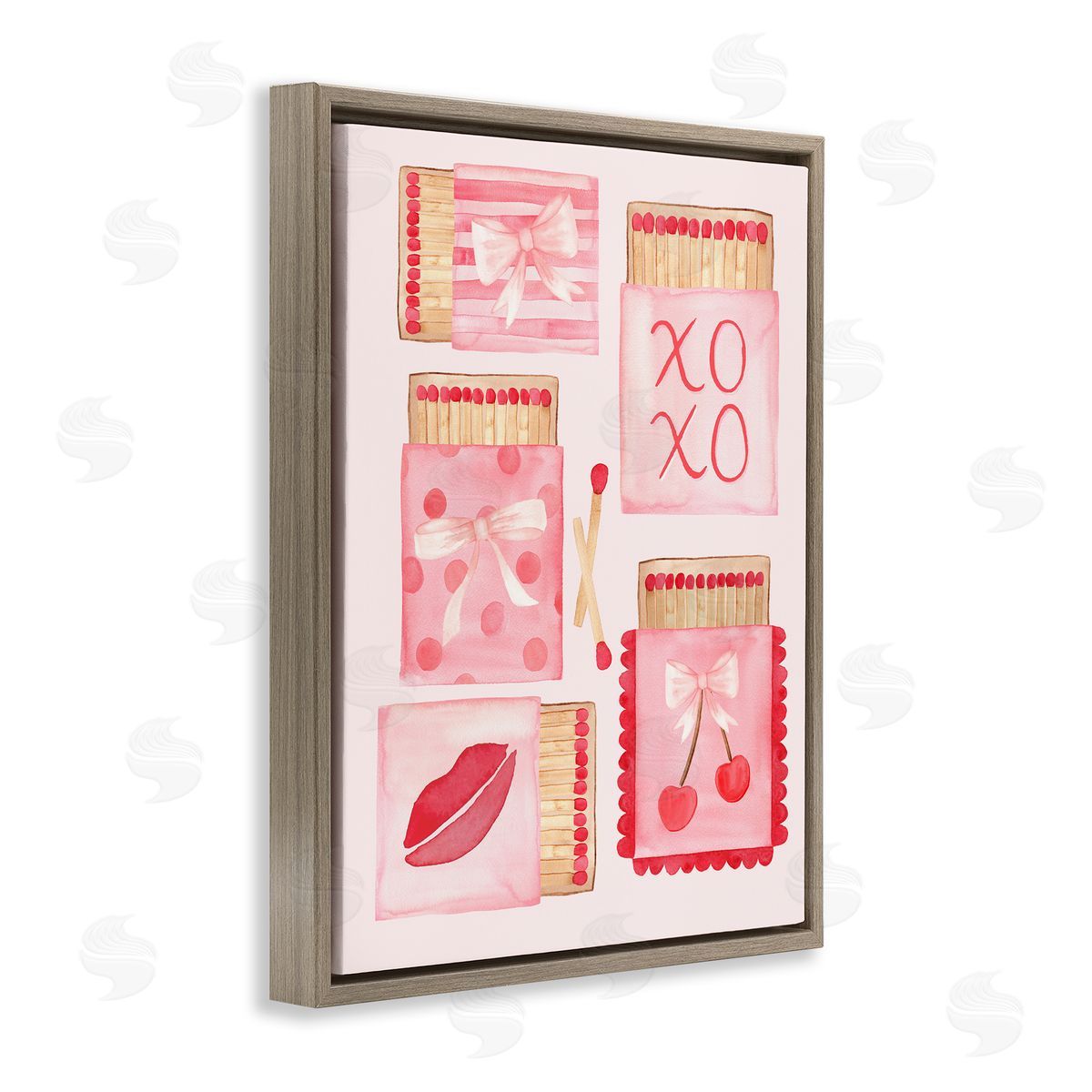 Nina Jacobs Pink Glam Matchbook Composition Canvas Wall Art Print