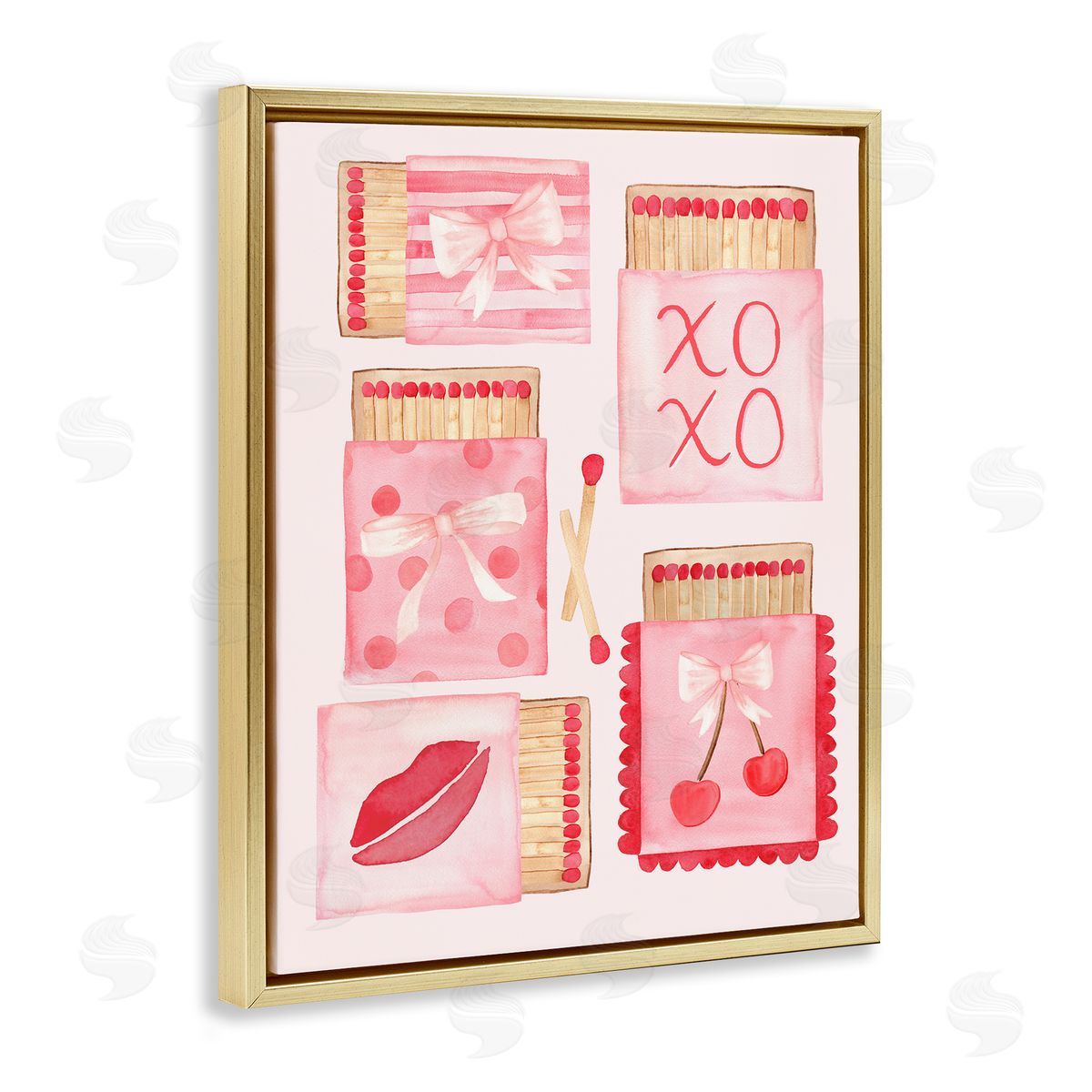 Nina Jacobs Pink Glam Matchbook Composition Canvas Wall Art Print