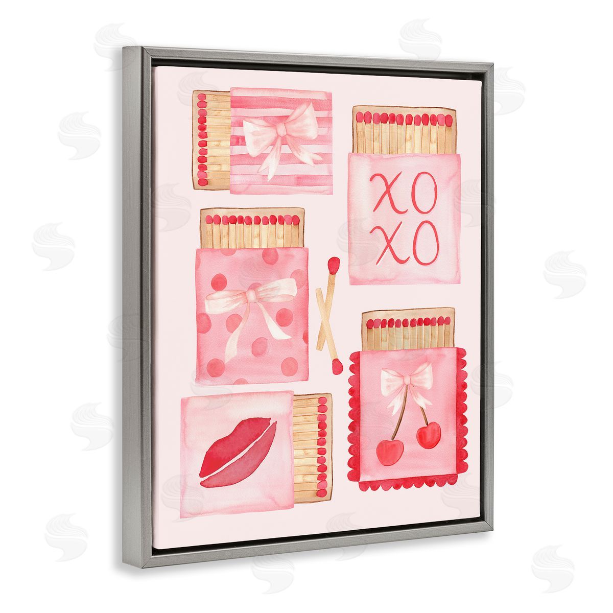Nina Jacobs Pink Glam Matchbook Composition Canvas Wall Art Print