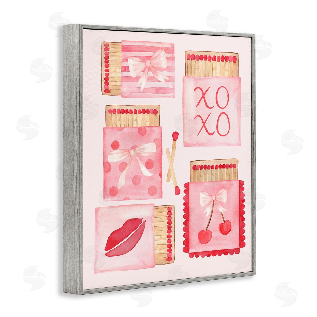 Nina Jacobs Pink Glam Matchbook Composition Canvas Wall Art Print