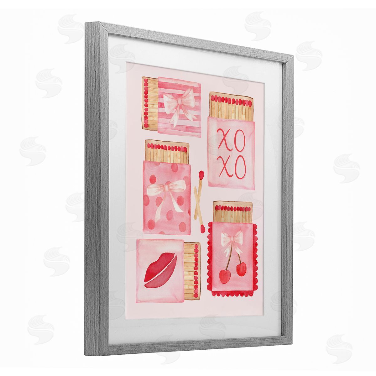 Nina Jacobs Pink Glam Matchbook Composition Canvas Wall Art Print