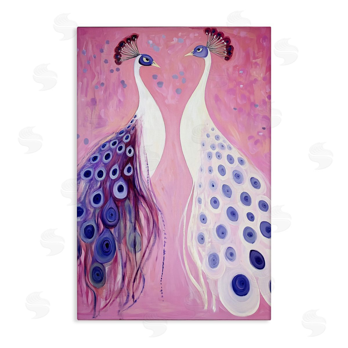 Annabelle Hall Feather Coats Peacocks Canvas Wall Art Print