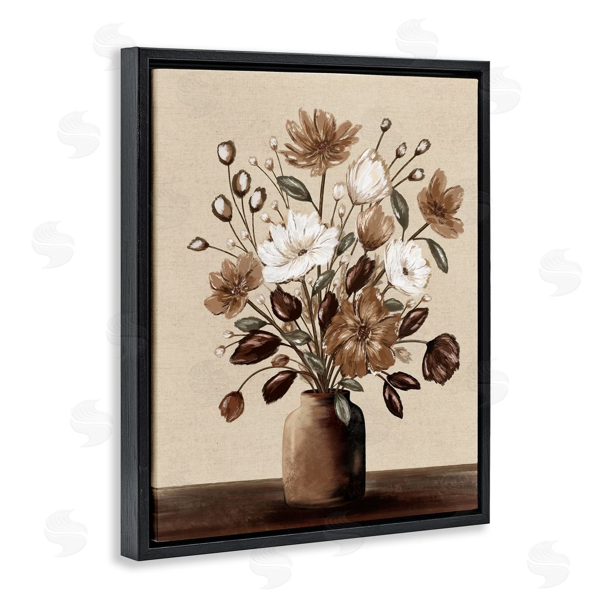 Kristen Dalpiaz Mocha Hued Vase Canvas Wall Art Print