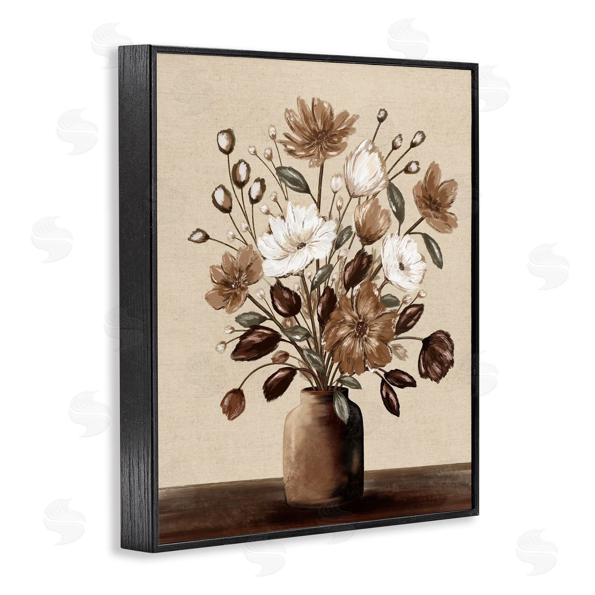 Kristen Dalpiaz Mocha Hued Vase Canvas Wall Art Print