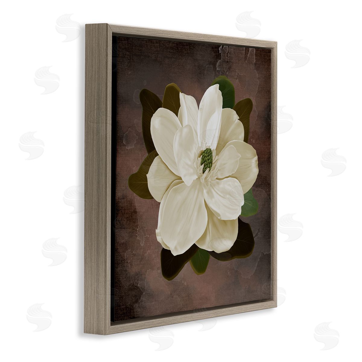 Jennifer Stith Magnolia on Brown Canvas Wall Art Print