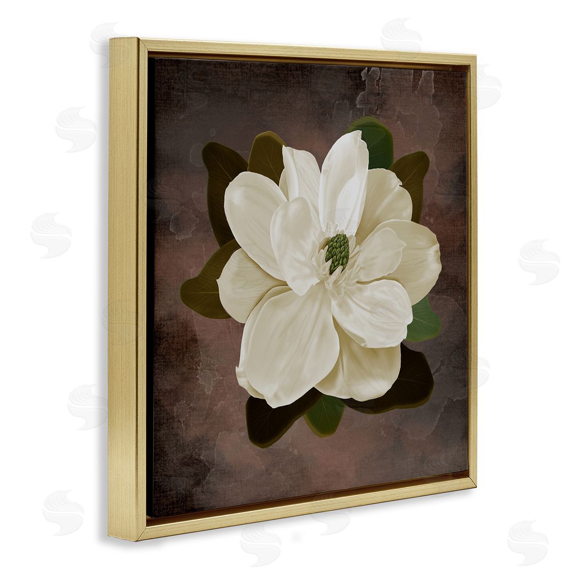 Jennifer Stith Magnolia on Brown Canvas Wall Art Print