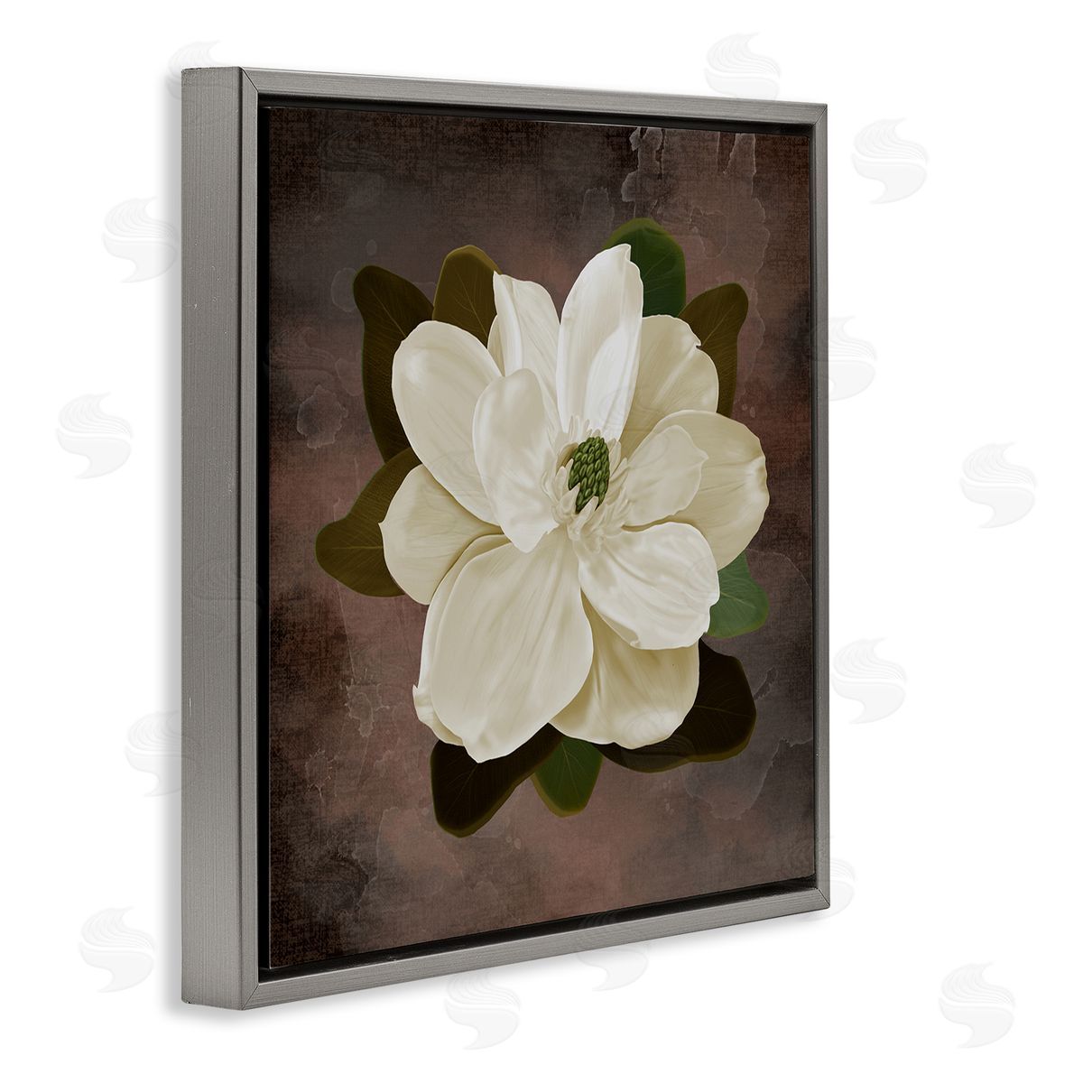 Jennifer Stith Magnolia on Brown Canvas Wall Art Print