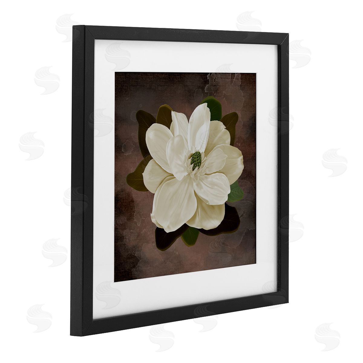 Jennifer Stith Magnolia on Brown Canvas Wall Art Print