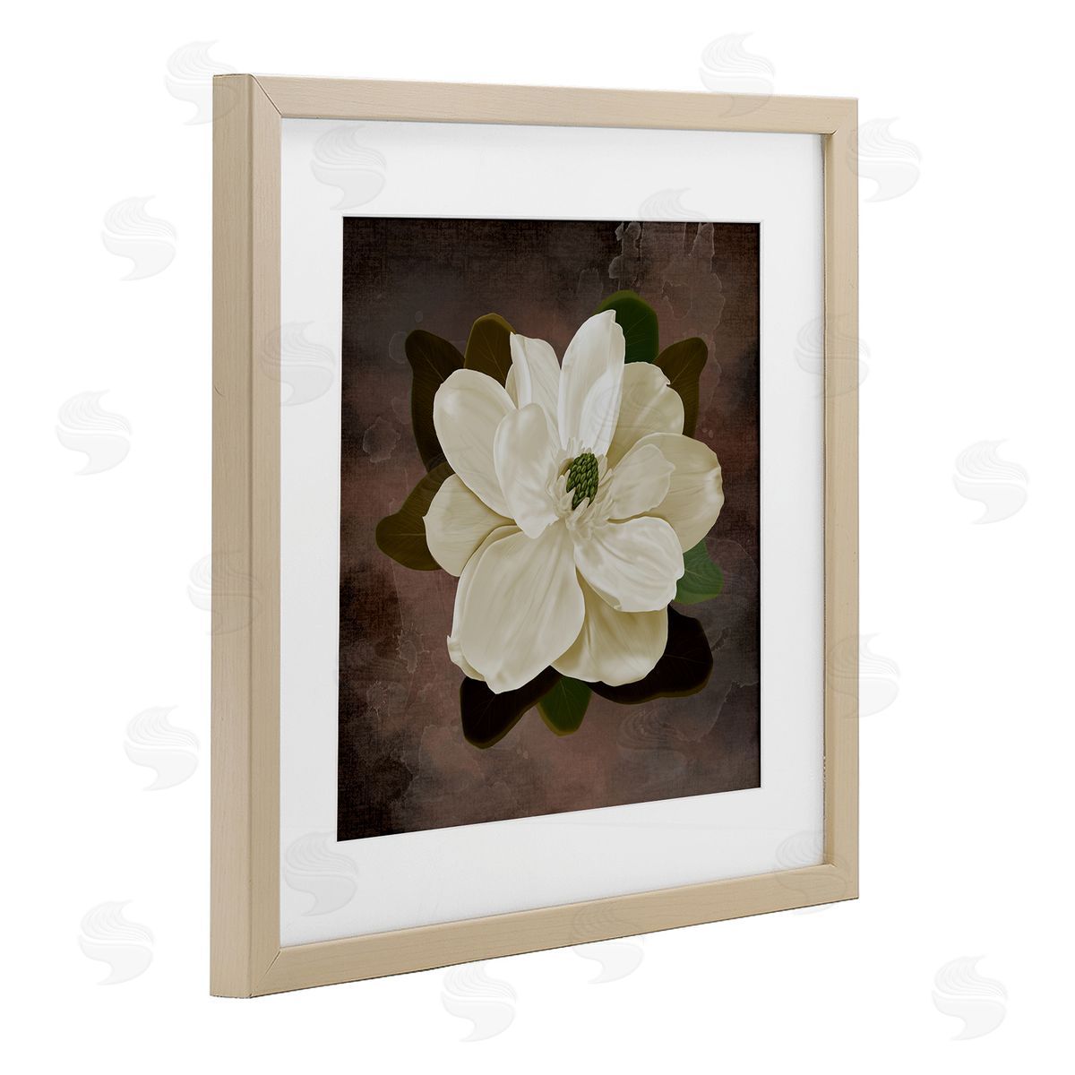 Jennifer Stith Magnolia on Brown Canvas Wall Art Print