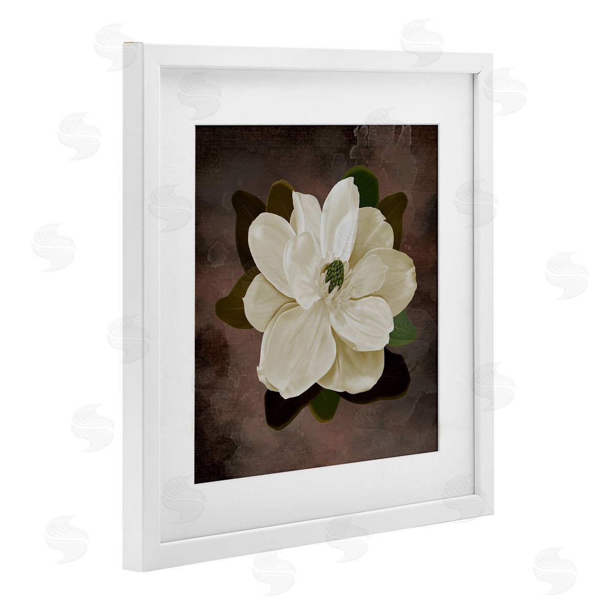 Jennifer Stith Magnolia on Brown Canvas Wall Art Print