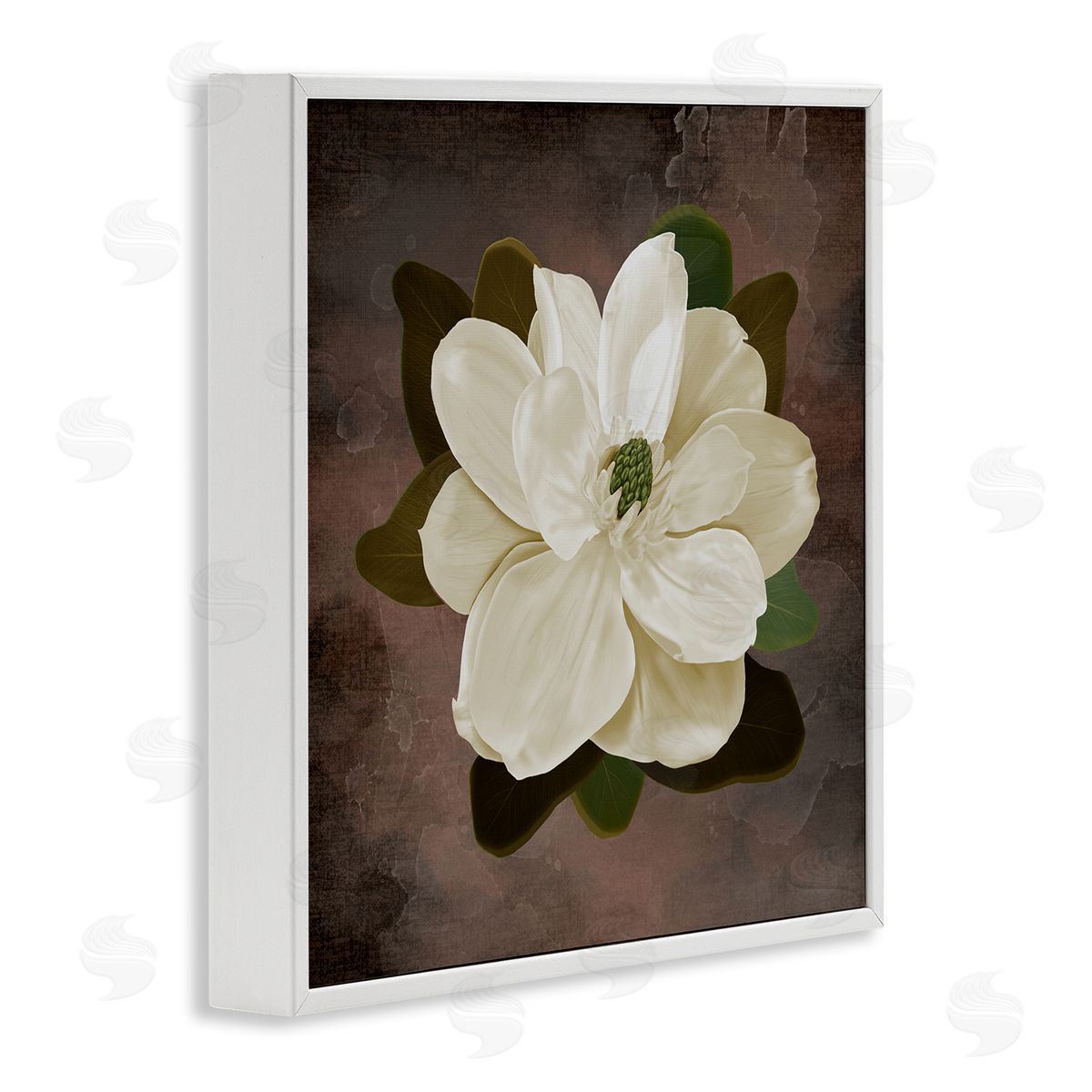 Jennifer Stith Magnolia on Brown Canvas Wall Art Print