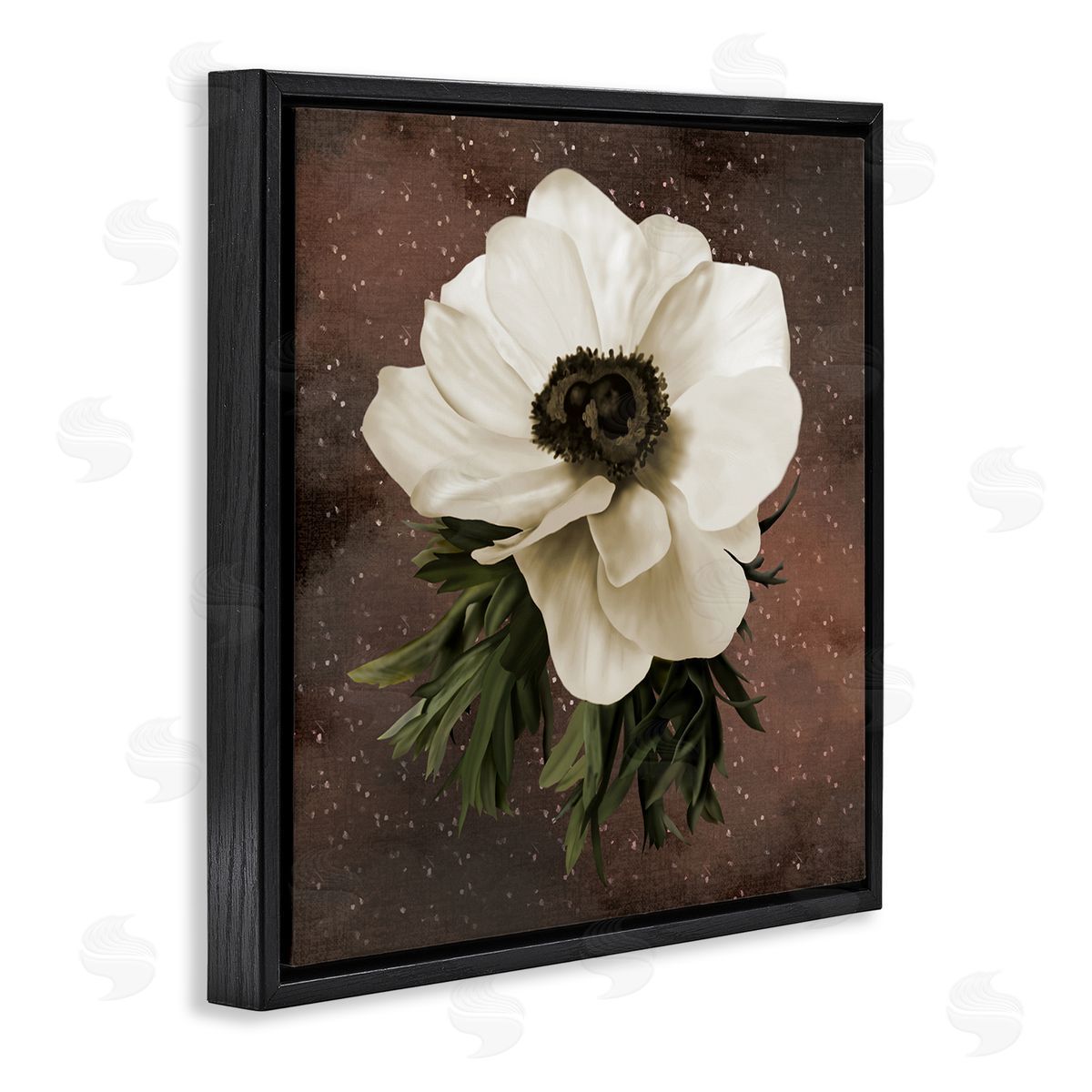 Jennifer Stith Anemone on Brown Canvas Wall Art Print