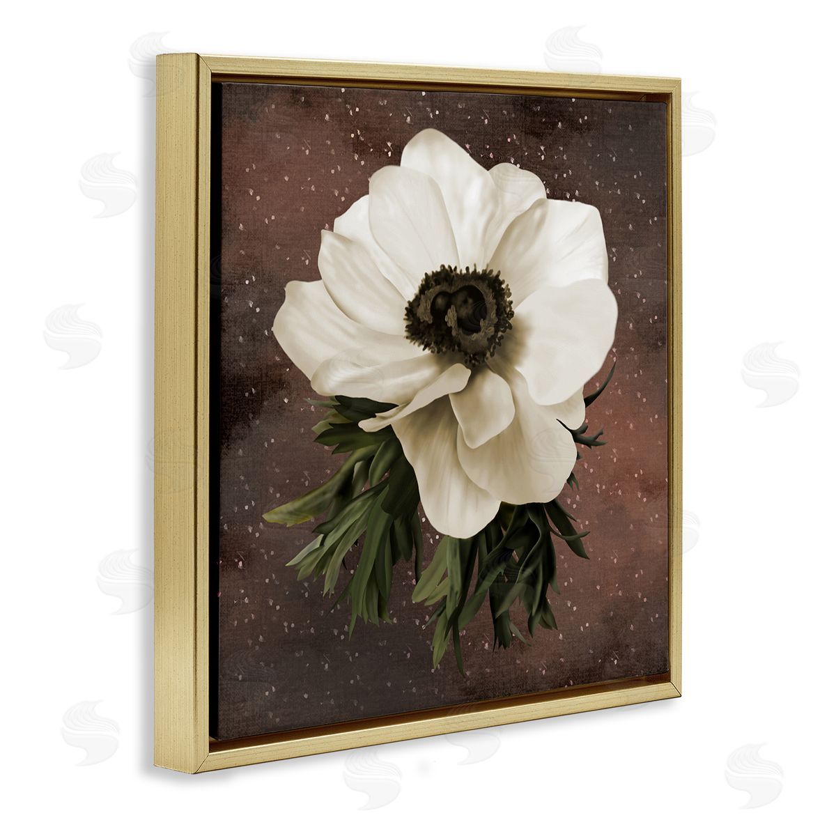Jennifer Stith Anemone on Brown Canvas Wall Art Print