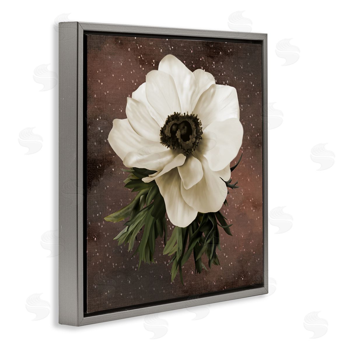 Jennifer Stith Anemone on Brown Canvas Wall Art Print