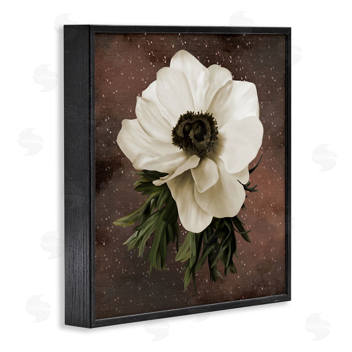 Jennifer Stith Anemone on Brown Canvas Wall Art Print
