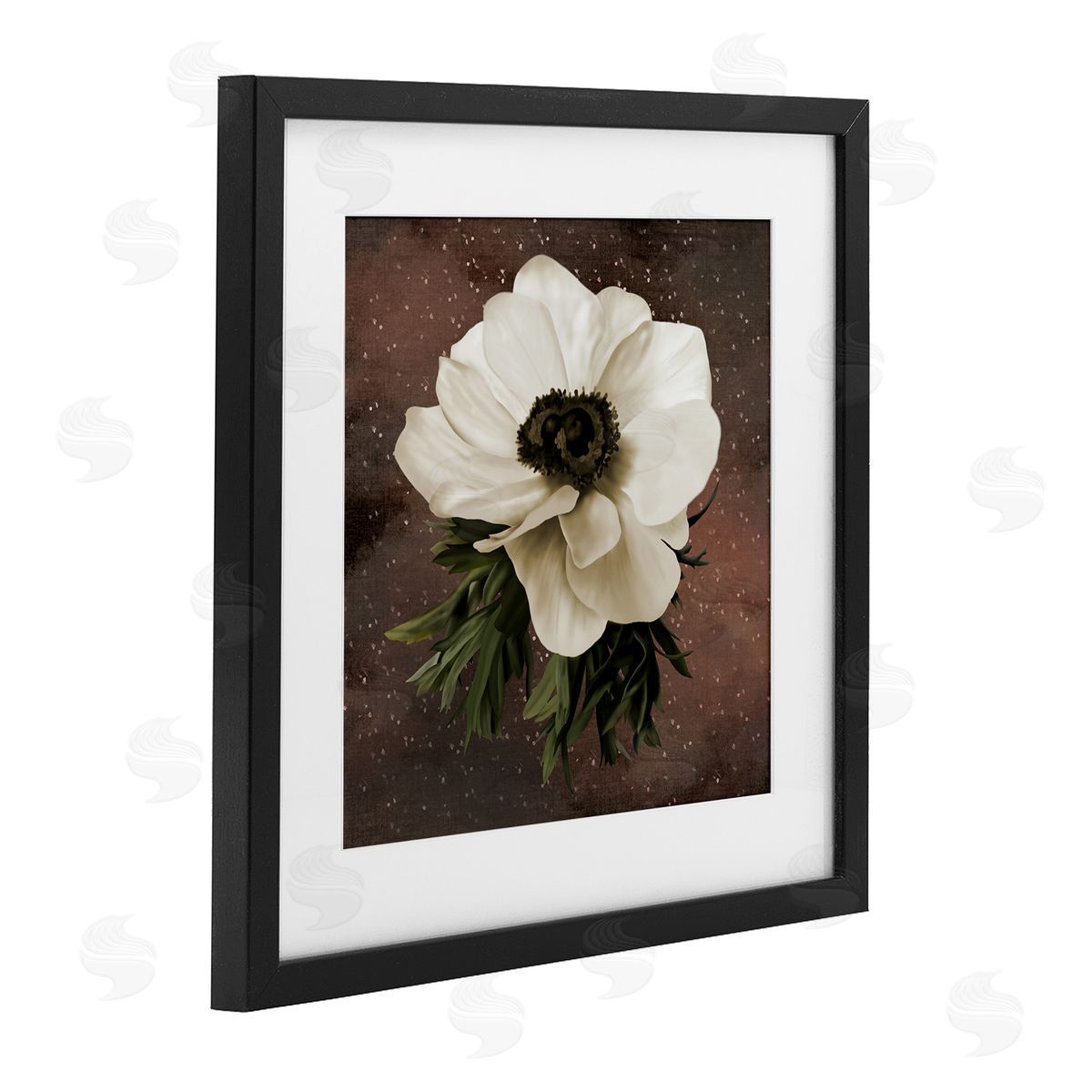 Jennifer Stith Anemone on Brown Canvas Wall Art Print