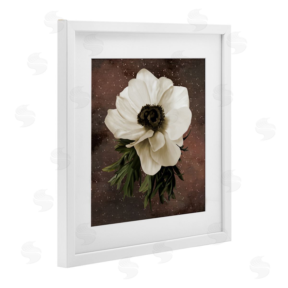 Jennifer Stith Anemone on Brown Canvas Wall Art Print