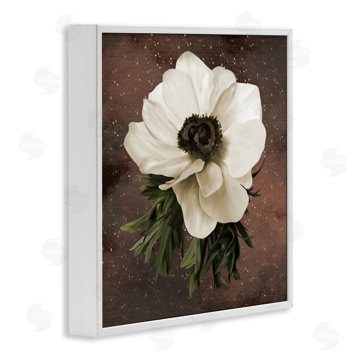 Jennifer Stith Anemone on Brown Canvas Wall Art Print