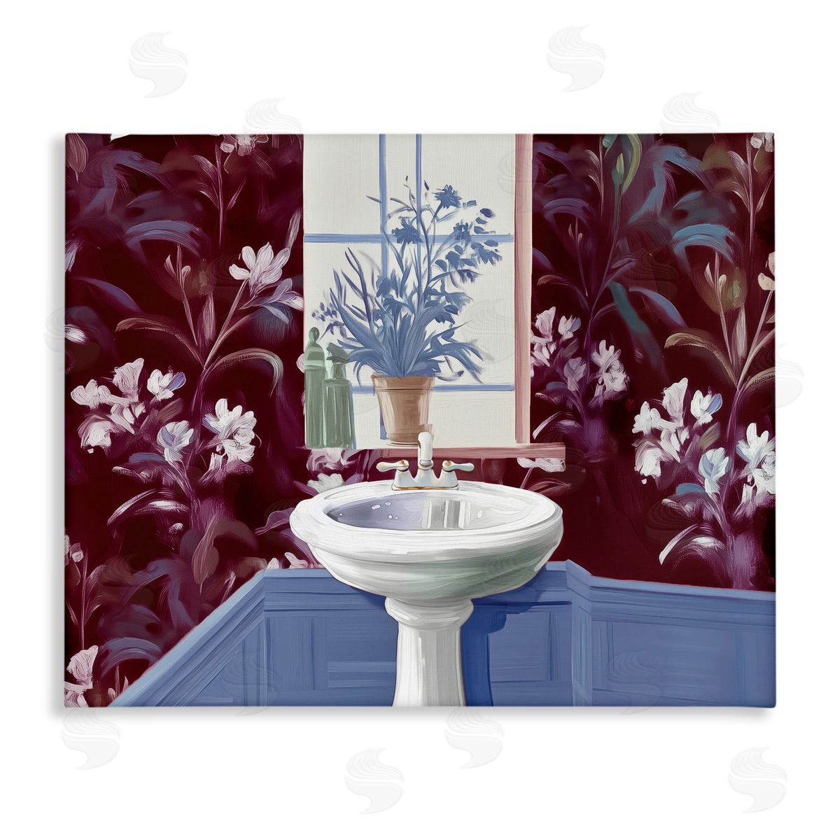 Annabelle Hall Bathroom Salon Sink Canvas Wall Art Print