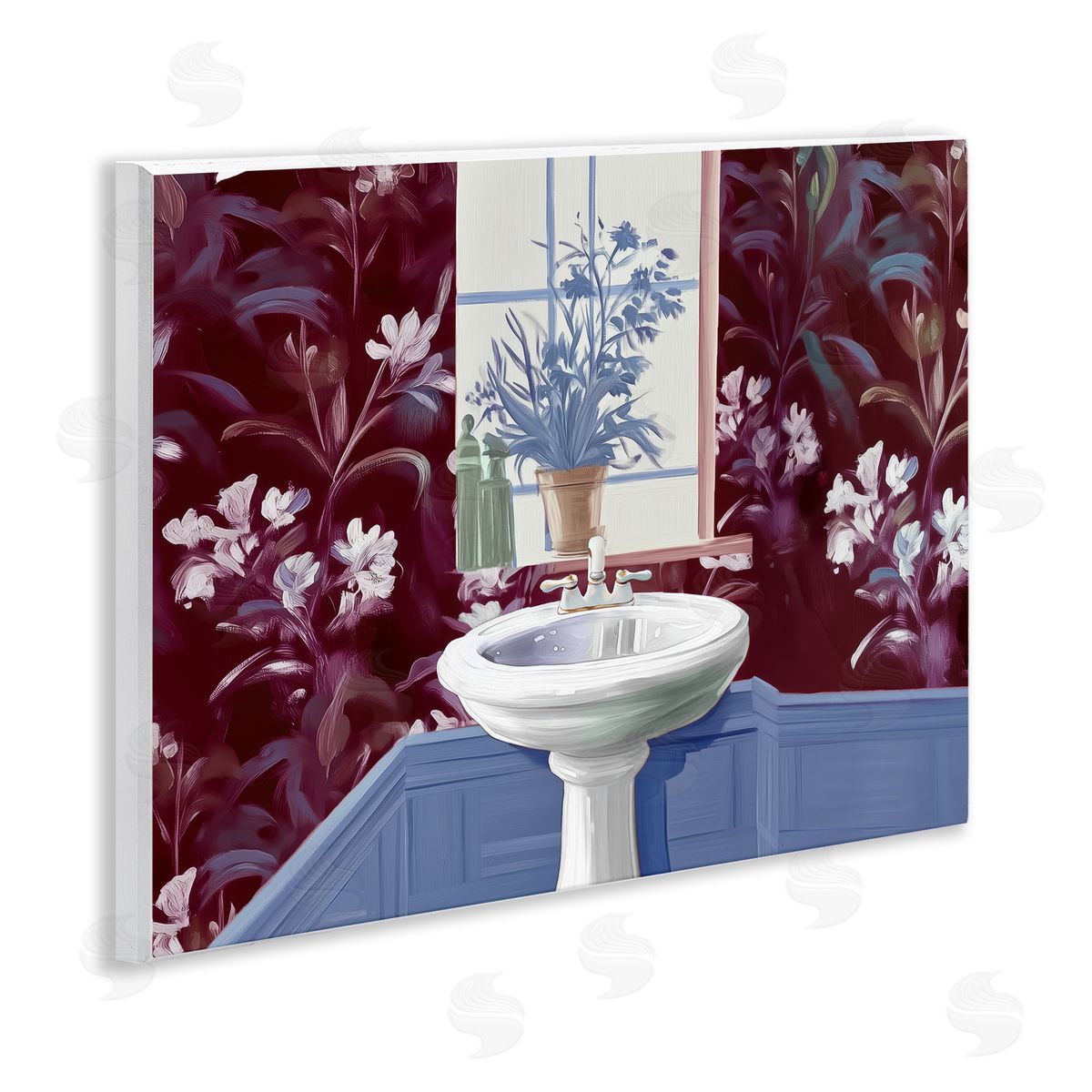 Annabelle Hall Bathroom Salon Sink Canvas Wall Art Print