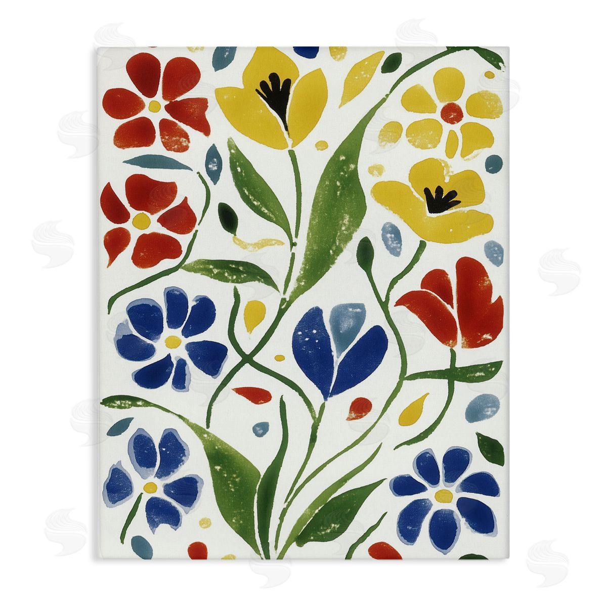 Annabelle Hall Scandinavian Garden Flowers Canvas Wall Art Print