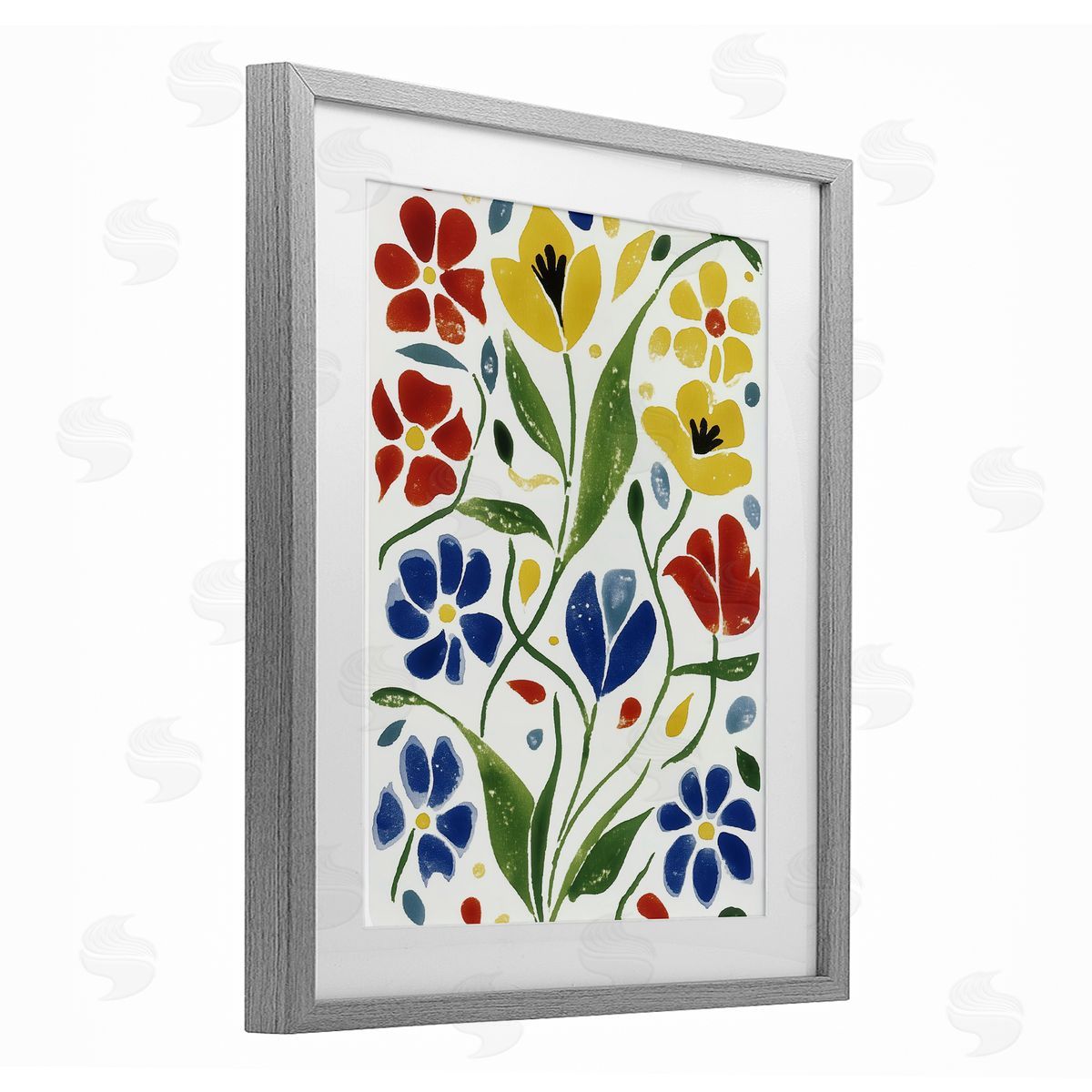Annabelle Hall Scandinavian Garden Flowers Canvas Wall Art Print