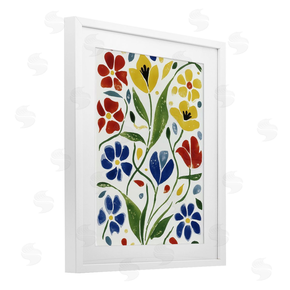 Annabelle Hall Scandinavian Garden Flowers Canvas Wall Art Print