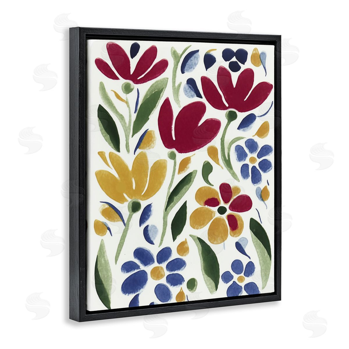 Annabelle Hall Primary Petals Flowers Canvas Wall Art Print