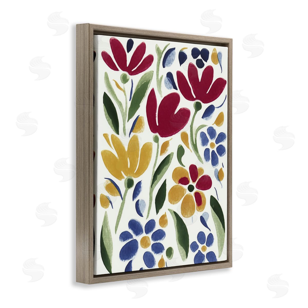 Annabelle Hall Primary Petals Flowers Canvas Wall Art Print
