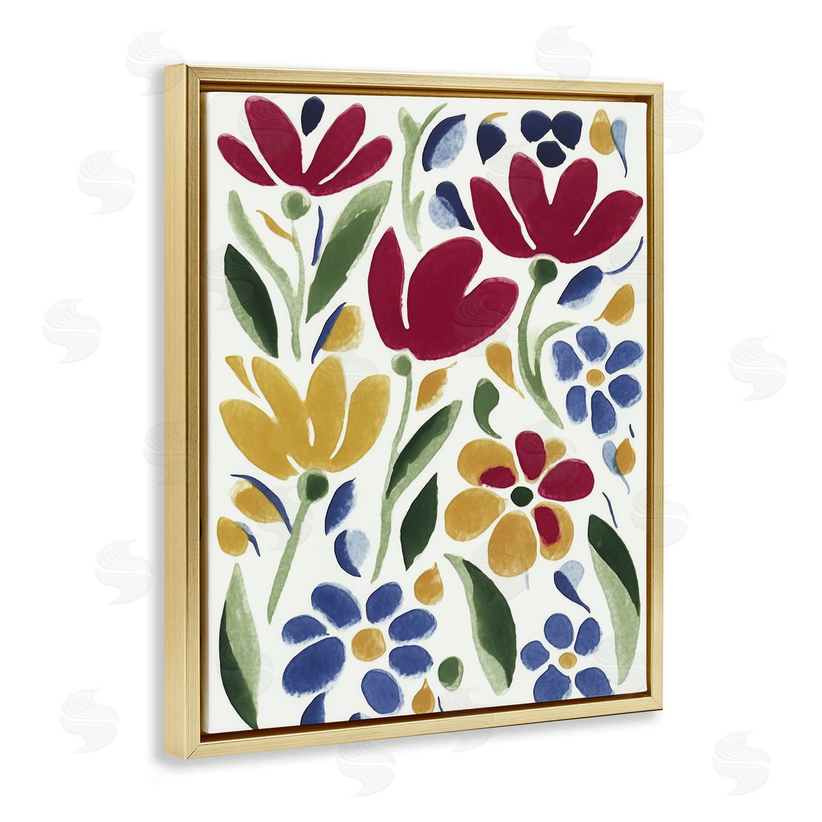 Annabelle Hall Primary Petals Flowers Canvas Wall Art Print