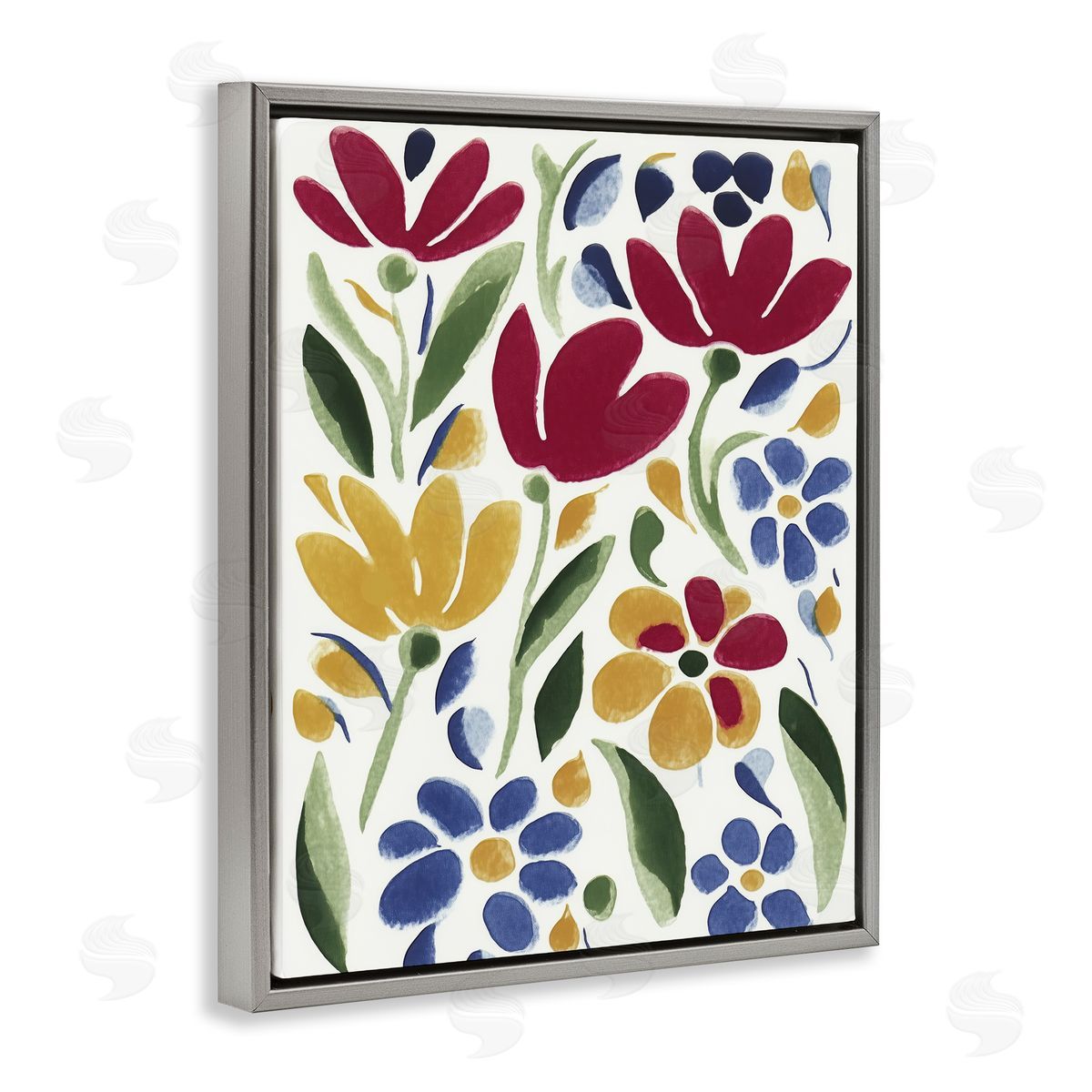 Annabelle Hall Primary Petals Flowers Canvas Wall Art Print